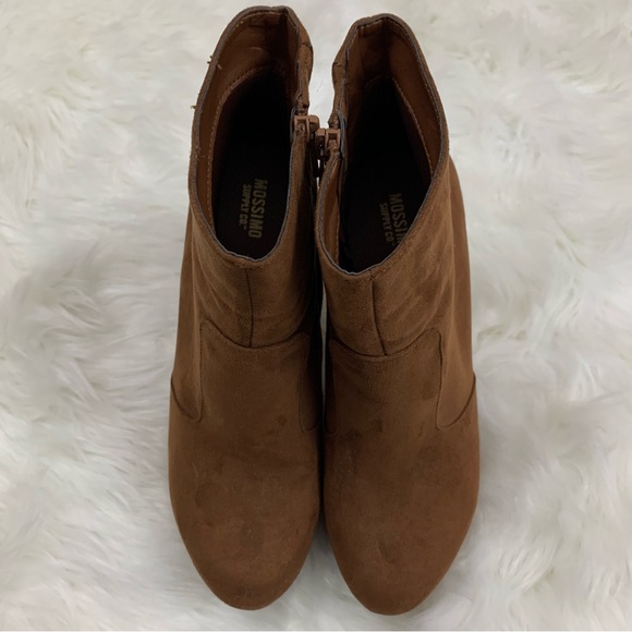 Mossimo Cognac Suede Platform Ankle Boots - Picture 5 of 12